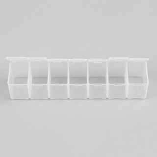 Portable 7 Day Weekly Clear Tablet Pill Box Medicine Holder Splitters