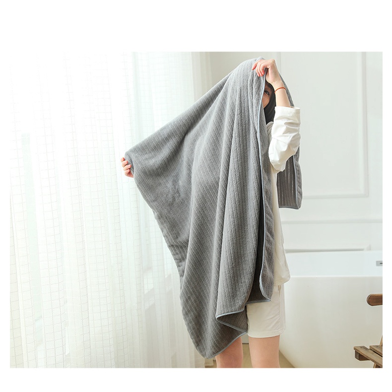 Khăn Tắm Lông Cừu San Hô Kích Thước Lớn 140cm * 70cm, Khăn Tắm Hàn Quốc Cao Cấp Mềm Mại Siêu Thấm Hút