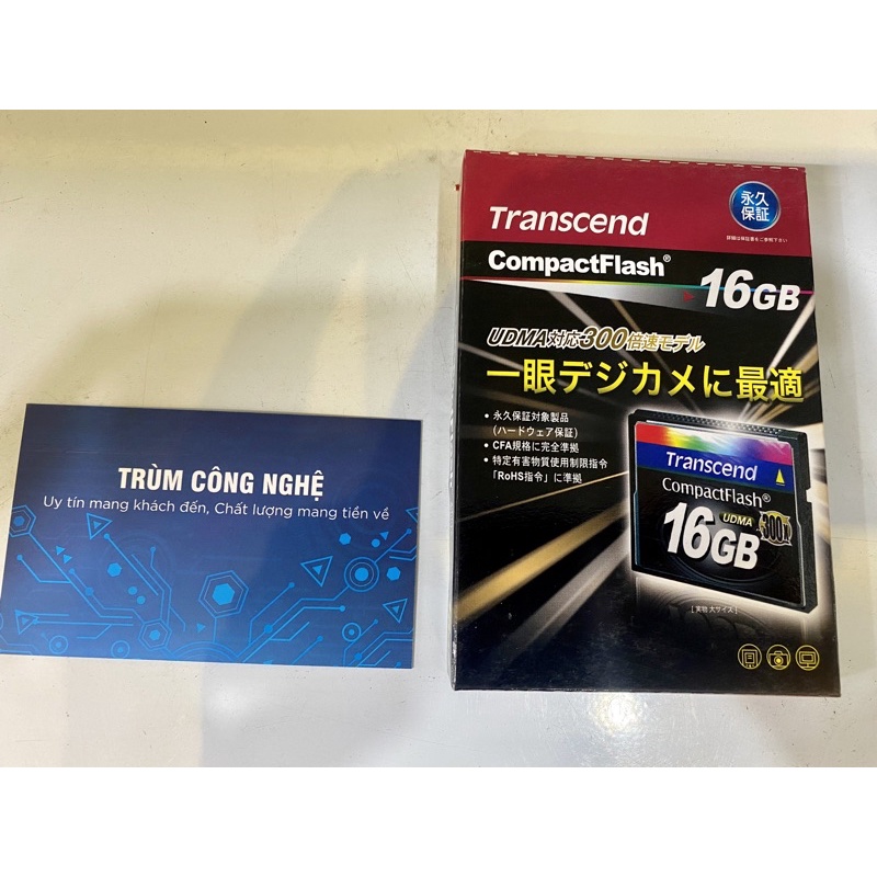 Thẻ nhớ CF Transcend CompactFlash 16GB 300x Speed dùng cho máy ảnh , máy CNC