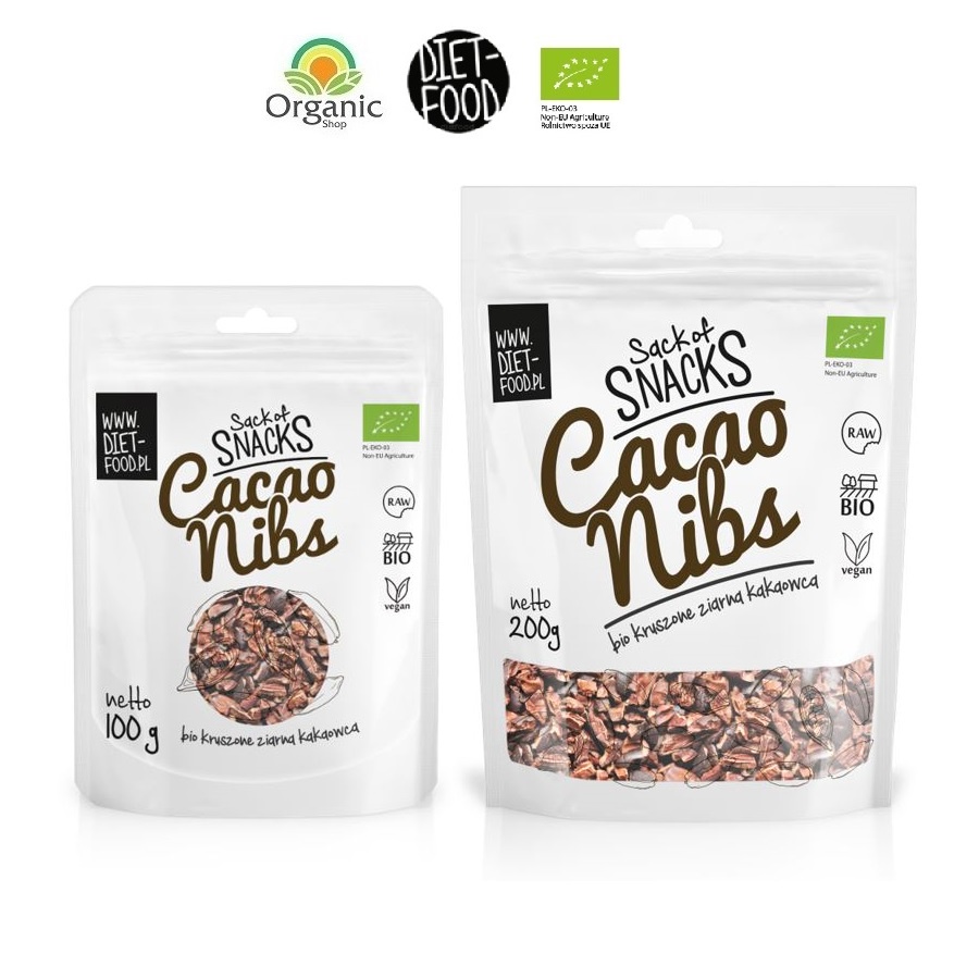 Cacao Ngòi Cacao Nibs hữu cơ 100g Diet Food