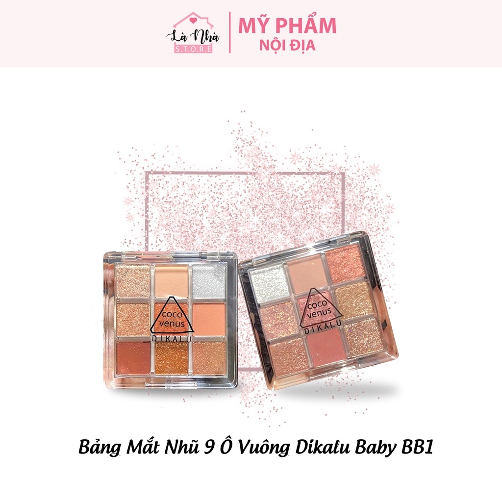 Bảng Mắt Nhũ 9 Ô Vuông Dikalu Baby BB1 Giá Sỉ