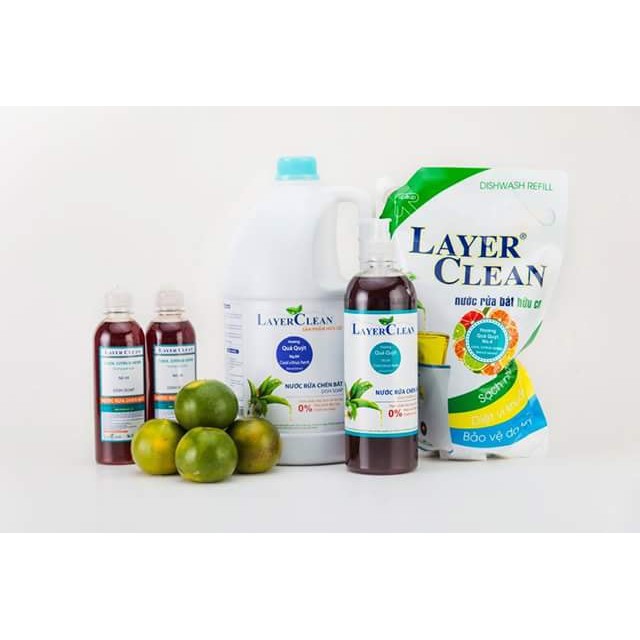 Nước rửa chén hữu cơ Layer Clean can 5 lít