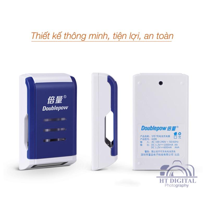 Bộ Sạc Pin AA AAA DP-K209 Tự Ngắt, Pin Sạc AA AAA Công suất cao 3200mAh dung lượng cao dùng cho micro, đèn pin, đồ chơi