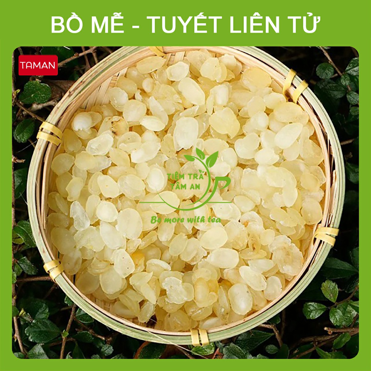 Bồ Mễ, Tuyết Liên Tử set 100g, 200g, 500g, Bồ Mễ loại 1, Tuyết liên tử loại 1 - Tiệm Trà Tâm An