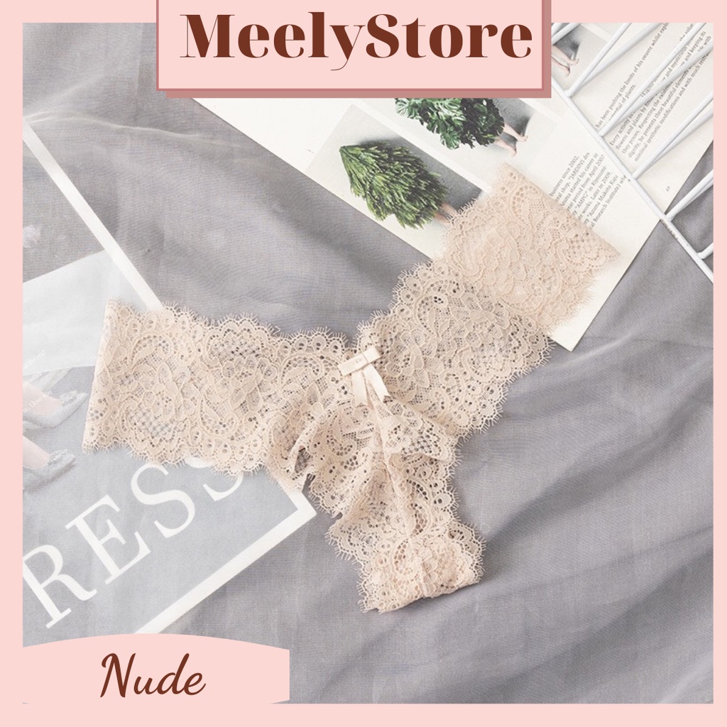 Quần Lót Lọt Khe Ren Nữ Siêu Sexy Dáng Chữ Y Màu Pastel Chất Ren Mềm Mịn Quyến Rũ Thoải Mái, Co Dãn- 8002