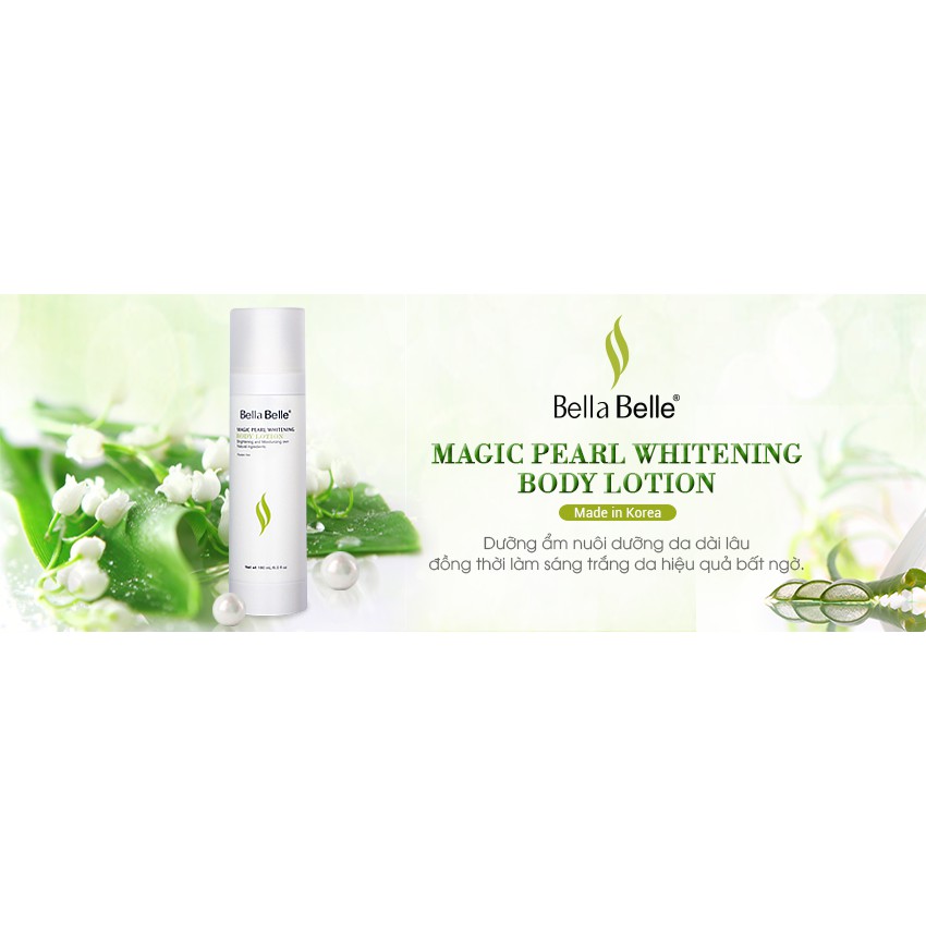 Kem dưỡng trắng da Bella Belle Magic Pearl Whitening Body Lotion