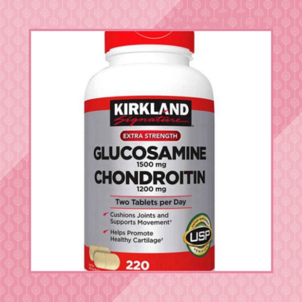 XẢ KHO THANH LÝ Viên Uống Bổ Sụn Khớp Của Mỹ Kirkland Glucosamine 1500mg Chondroitin 1200mg 220 Viên XẢ KHO THANH LÝ