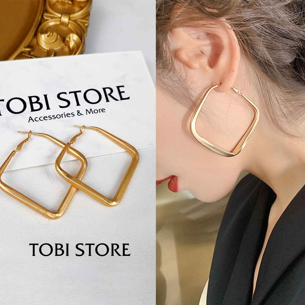 Bông tai nữ TOBI STORE nhiều kiểu dáng khuyên tai nữ giá rẻ dễ thương kiểu tròn, dài, nụ