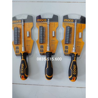 Bộ tuốc nơ vít đa năng 12 chi tiết ingco aksdfl1208