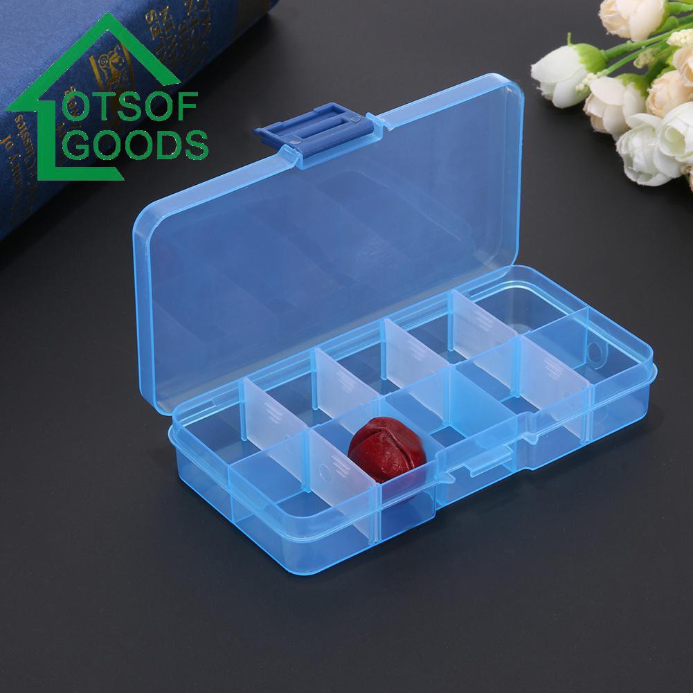 Hộp nhựa 10 ngăn đựng thuốc/ trang sức tiện lợi