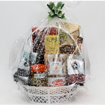 combo 50 giỏ quà 30x25x10 ,50 túi kiếng 60x80 và nơ 3cm 50 cái