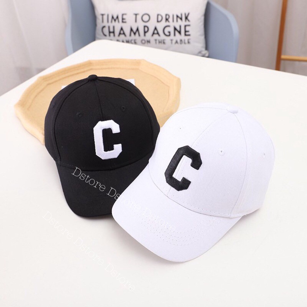 Mũ lưỡi trai thêu chữ C phong cách Hàn Quốc trẻ trung thời trang