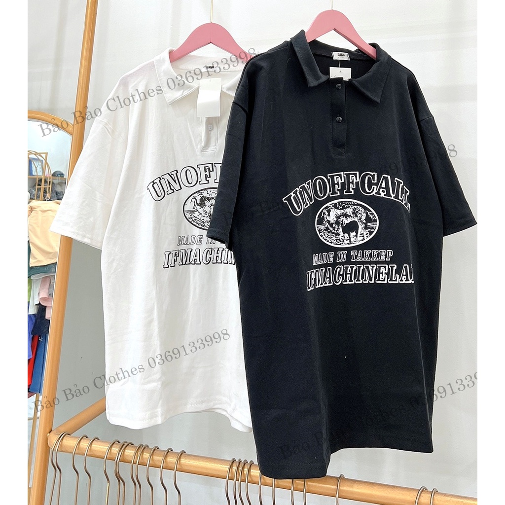 Áo Thun Polo Nam Nữ  Form Rộng Con Cừu Unoffcall Vải Dày Mịn Thoáng Mát Thiết Kế Thời Trang Kiểu Dáng Năng Động