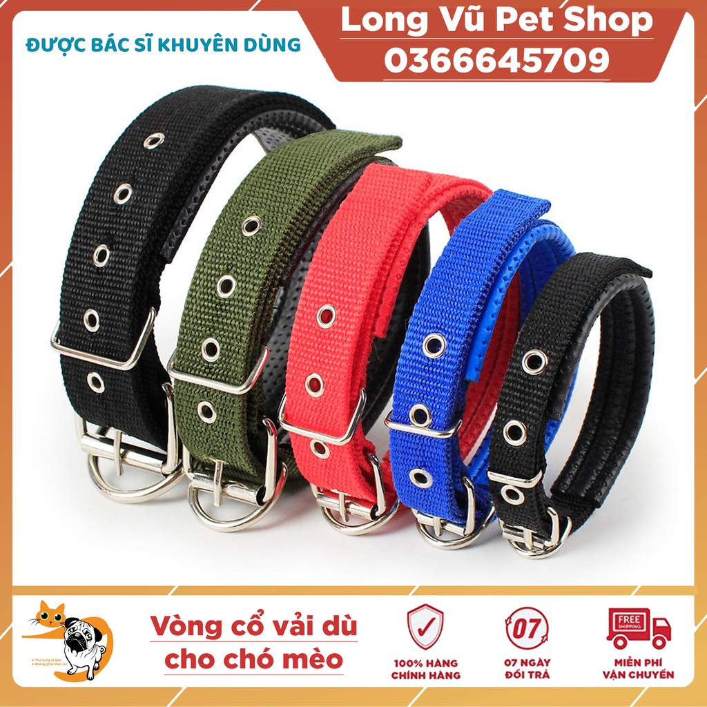 Vòng cổ dù có đệm cho chó Long Vũ Pet Shop