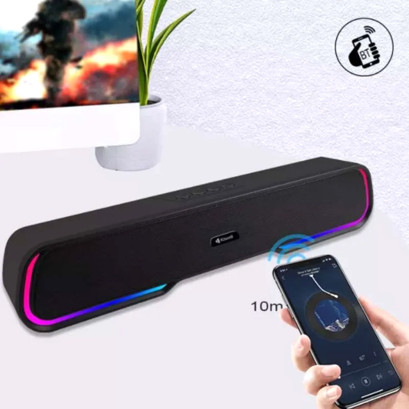 Loa bluetooth soundbar Kisonli LED-913 led RGB - tích hợp 2 BASS cực mạnh