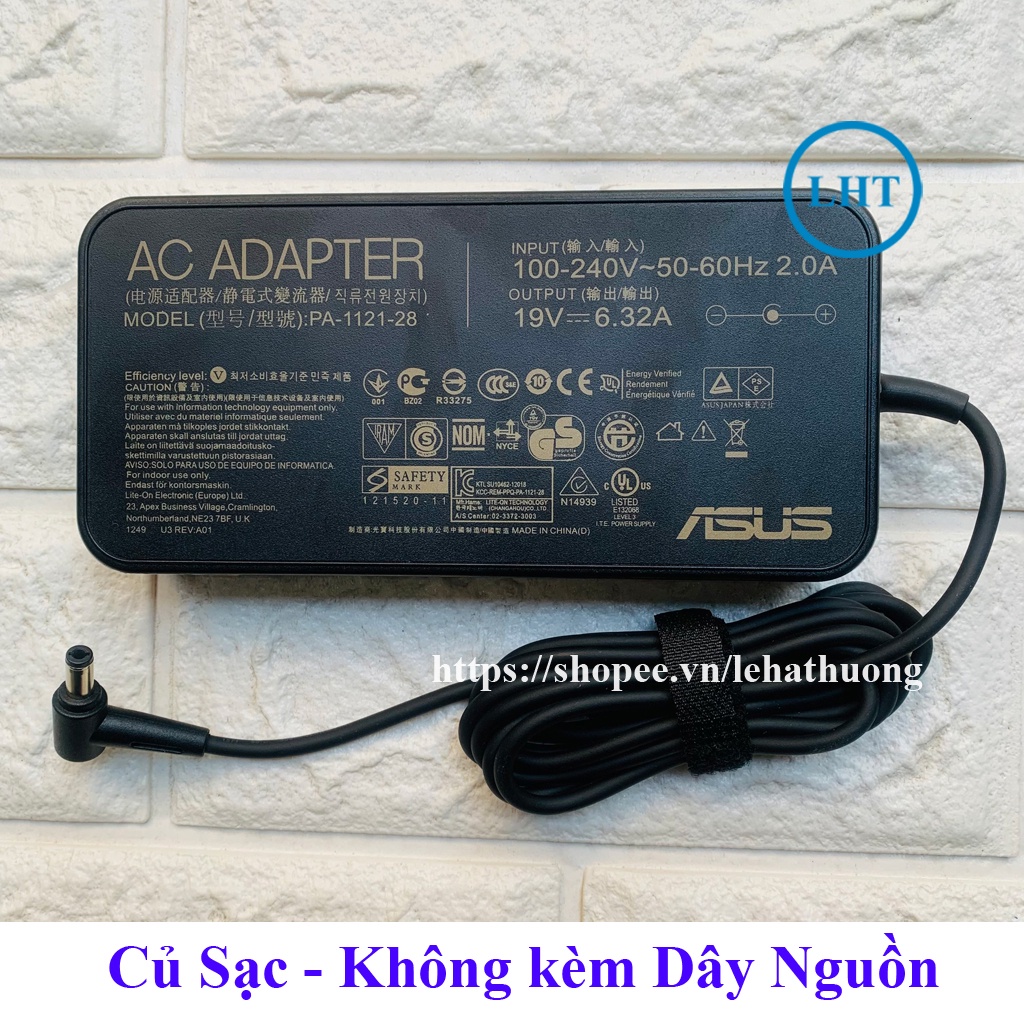 Sạc Laptop Asus 19v - 6.32a - 120w [Hàng ZIN]