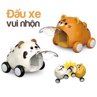 Xe đồ chơi chạy đà hình con vật gồm 2 xe vui nhộn, chứa đựng lẫn nhau