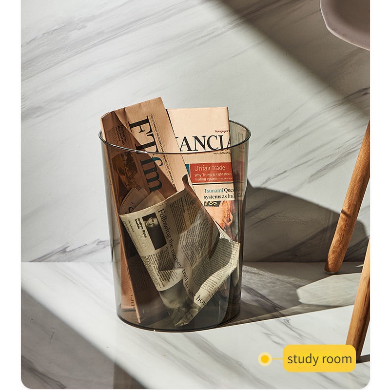 Thùng Đựng Rác Mini Bằng Nhựa Trong Suốt Để Bàn Tiện Dụng Cho Gia Đình / Văn Phòng