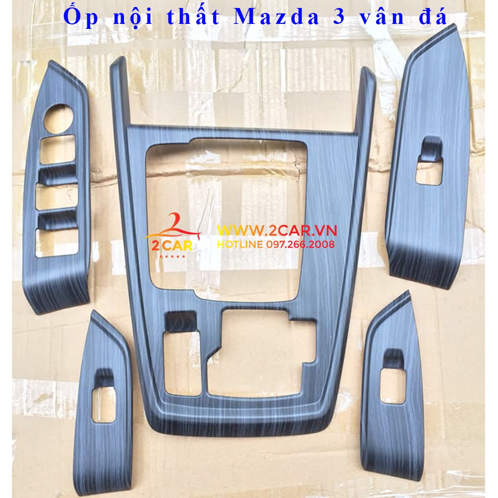 Ốp nội thất Mazda 3 vân đá , 5 chi tiết bắt mắt , bảo vệ và trang trí xe