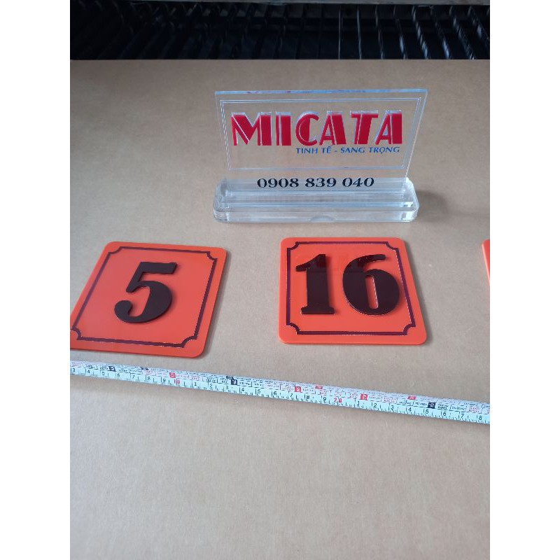 THẺ SỐ MICA -  GIỮ XE - SỐ  PHÒNG - SẢN XUẤT THEO YÊU CẦU