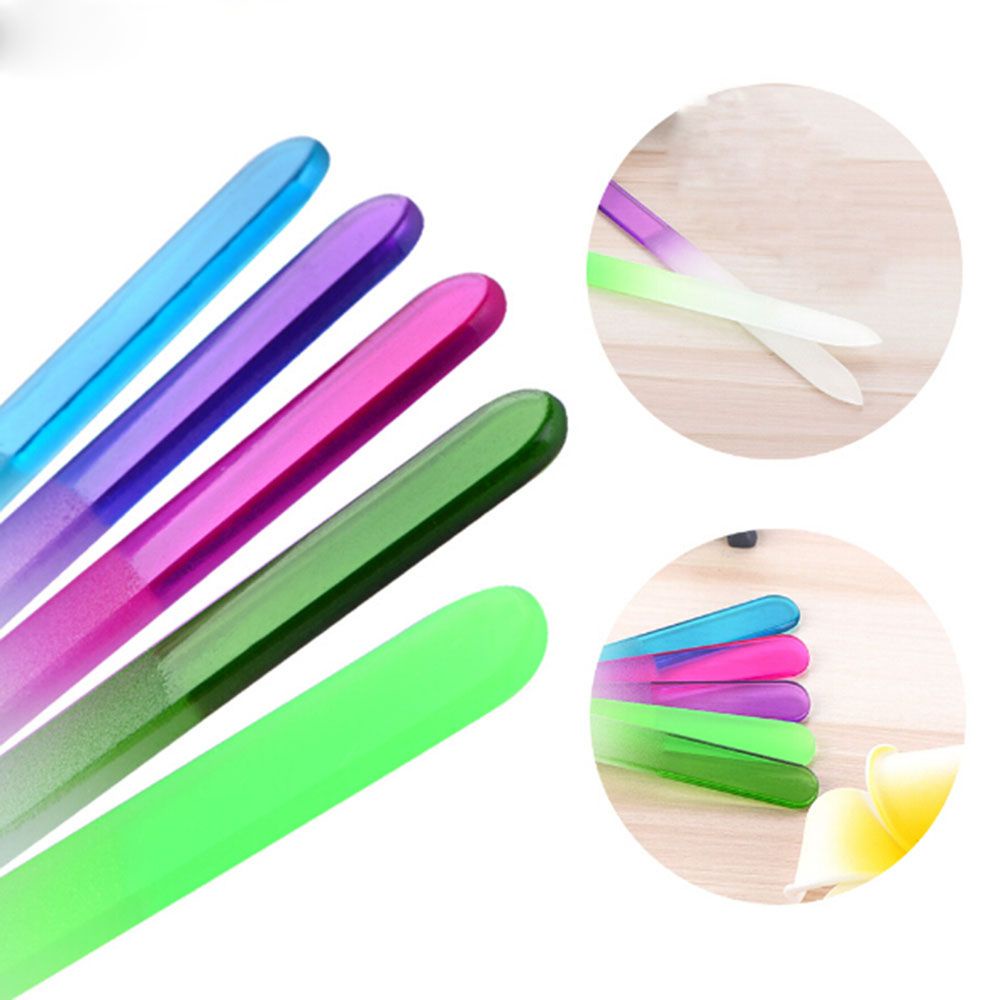 [Hàng mới về] Dũa móng bằng pha lê bền chắc nhiều màu giao ngẫu nhiên