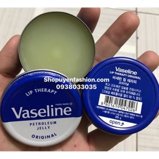 Dưỡng môi Vaseline Lip Therapy Original hộp thiếc xanh xịn