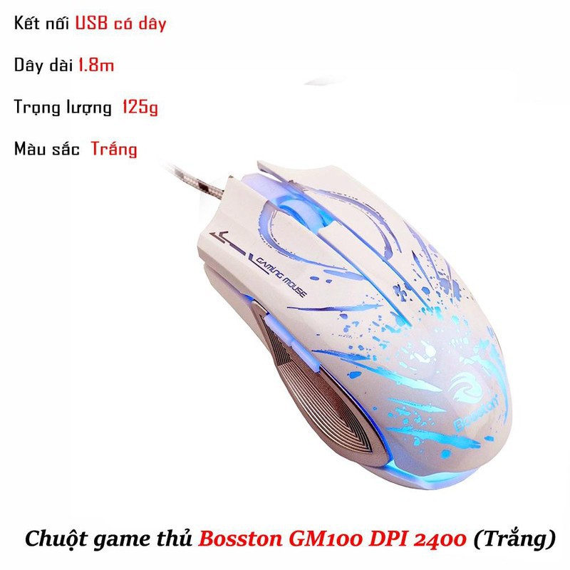 SIÊU HOT Chuột Bosston GM100 LED GAMING