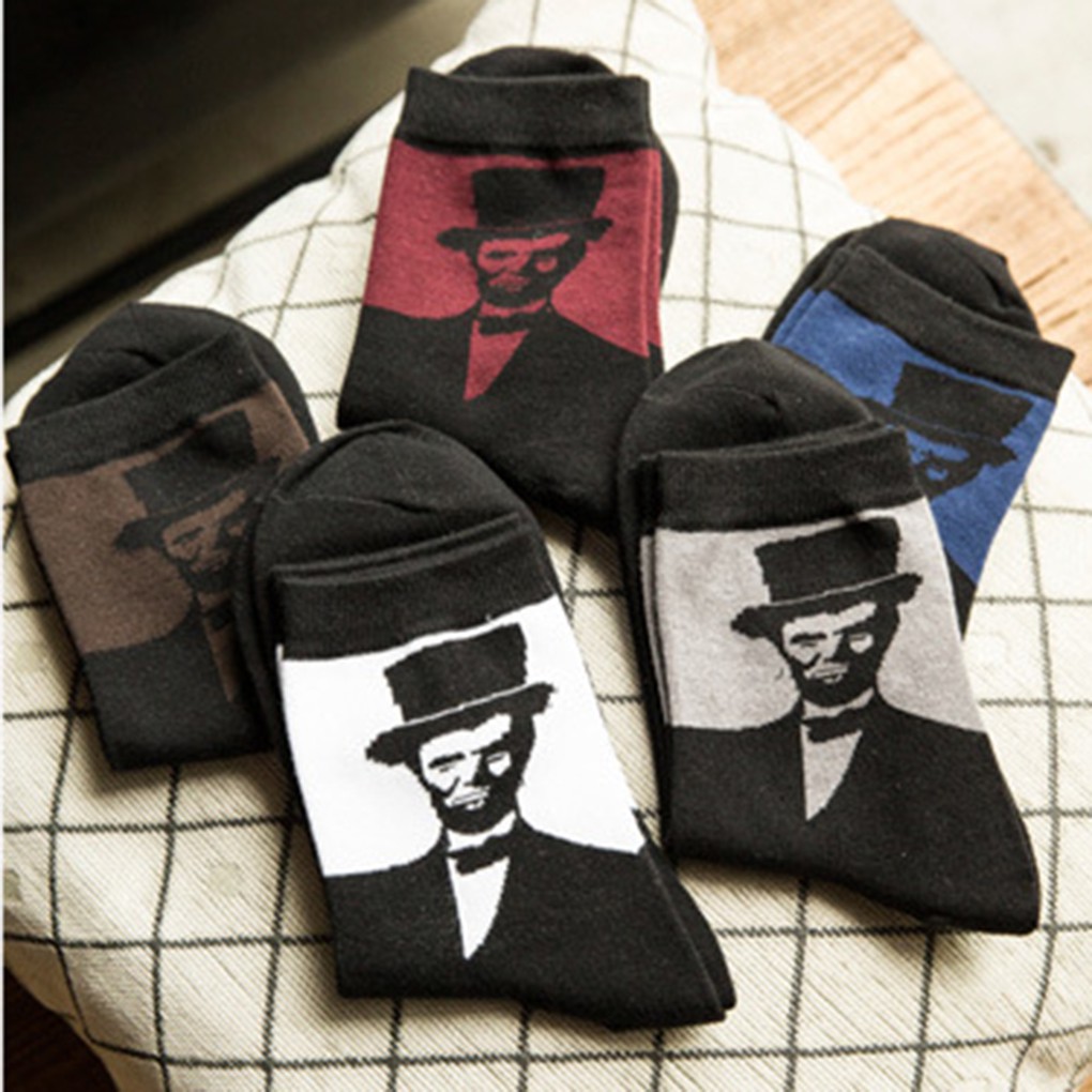Tất cotton nam cổ cao hình người đàn ông độc đáo