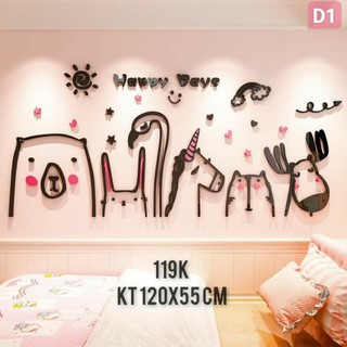✨TRANH DÁN TƯỜNG 3D NỔI MICA KHÔNG THẤM DECOR PHÒNG NGỦ PHÒNG KHÁCH✨ HÀNG CÓ SẴN