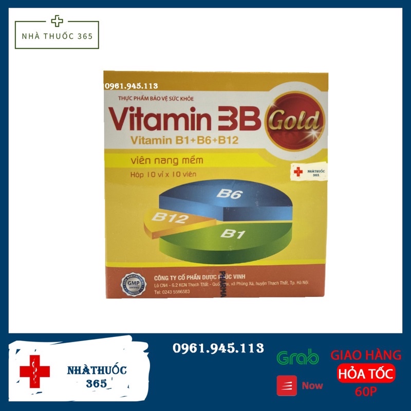 Viên bổ sung Vitamin 3B Gold Phúc Vinh (hộp 100 viên)