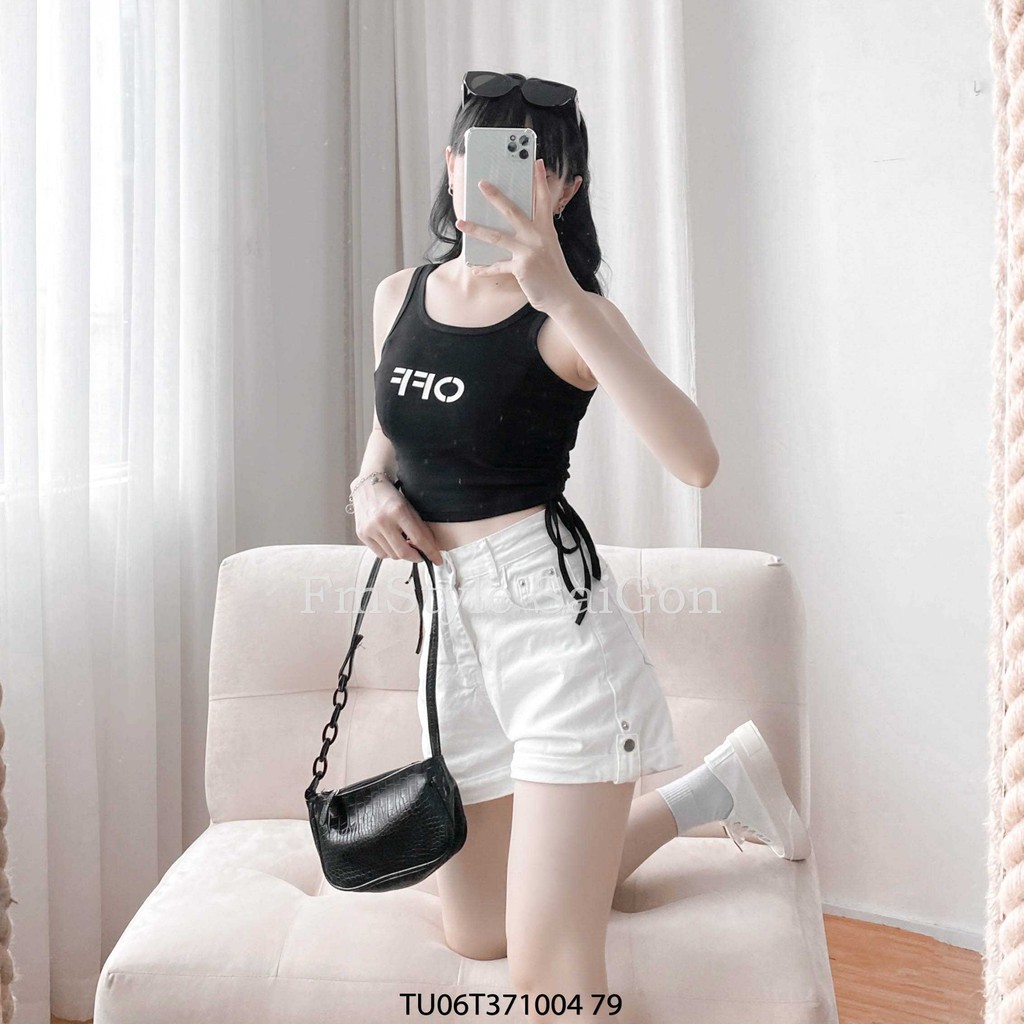 Áo thun 3 lỗ rút dây bên OFF croptop ulzzang thời trang FMstyle Saigon 21TU06T371004