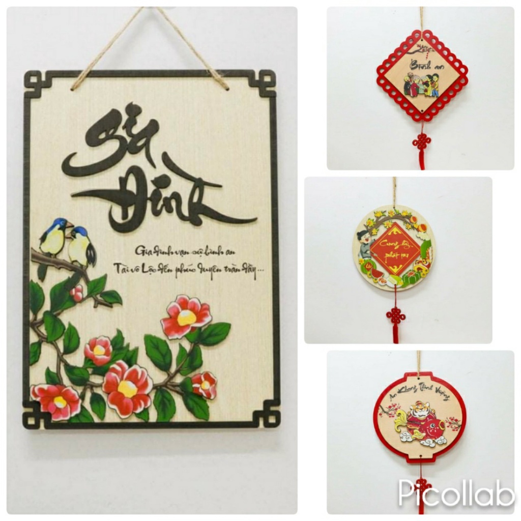 Bảng gỗ decor trang trí Tết 2022 👉🏾𝗚𝗜𝗔́ 𝗦𝗛𝗢𝗖𝗞👈🏾 Trang trí nhà cửa ngày Tết, Ấm áp, Sắc màu