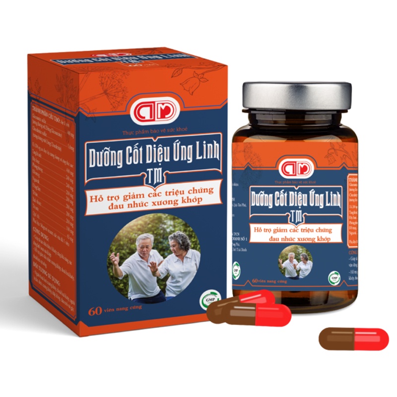 DƯỠNG CỐT DIỆU ỨNG LINH TM – Tái tạo chất nhờn ổ khớp, tăng khả năng vận động của khớp, giảm đau xương khớp (60 viên)
