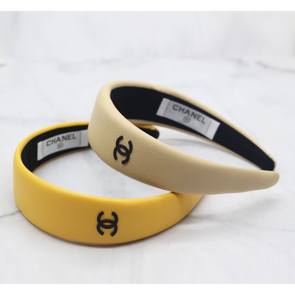 Băng Đô Cài Tóc Bằng Da Có In Chữ Thời Trang Phong Cách Cho Nữ