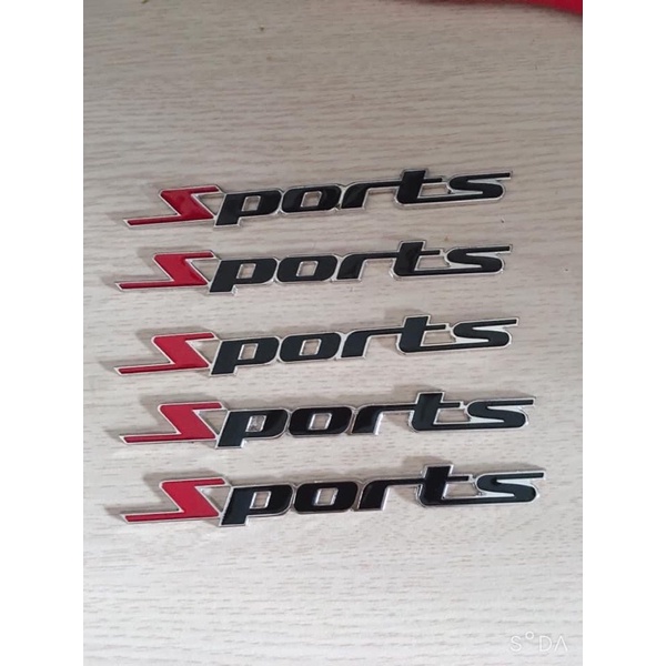 Tem Kim Loại chữ nổi SPORT dán ô tô