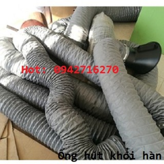 Ống hút gió mềm vải phi 125, ống thông gió tầng nhà, xí nghiệp quạt hút 10m