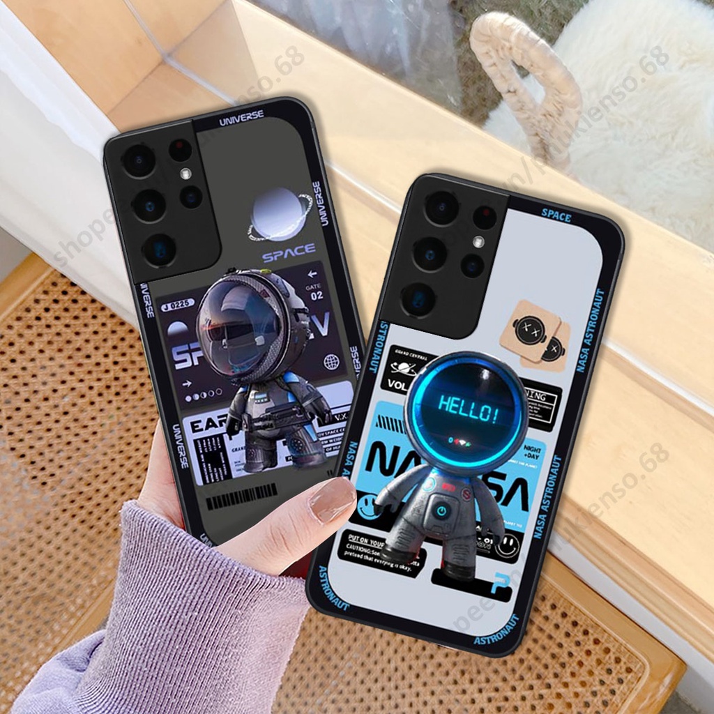 Ốp lưng Samsung S21 Ultra hình người máy, robot nasa đáng yêu dễ thương