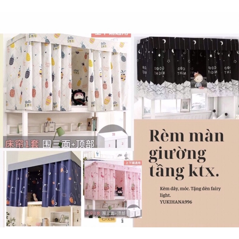 { LINK THAY THẾ LINK CŨ , TẶNG ĐÈN } Rèm giường tầng kí túc xá sinh viên cản sáng