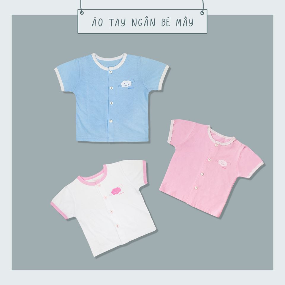 (MIOMIO hè) Áo Nút Giữa Tay Ngắn Bé Mây MIOMIO