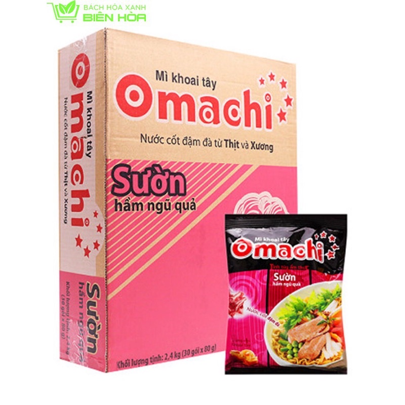 [Mua nhiều hỗ trợ giảm giá] Thùng gói mì khoai tây Omachi xốt bò hầm 30 gói x 80g