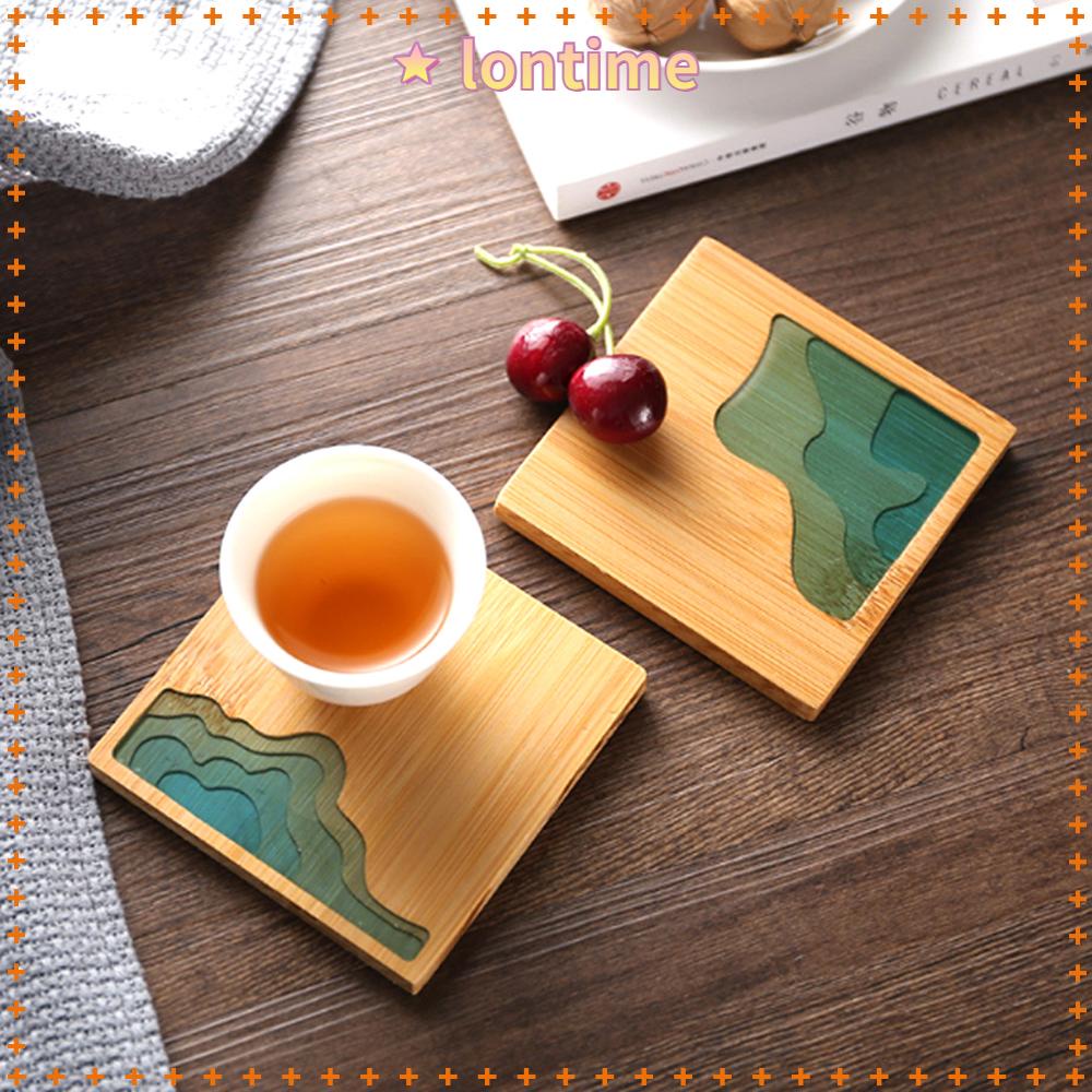 Đế Lót Ly Bằng Gỗ Tre Phong Cách Trung Hoa Sáng Tạo