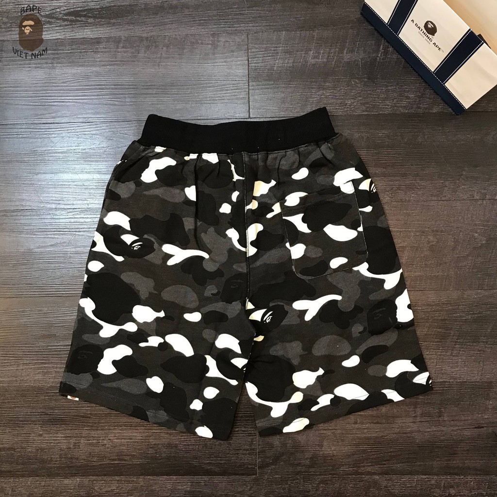 [Ảnh thật + FREESHIP] Short Bape Shark White Camo City phát quang trong tối, Quần đùi Bape Cá Ngáo | BigBuy360 - bigbuy360.vn