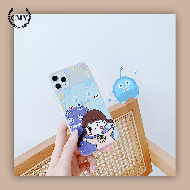 Ốp điện thoại trong suốt in họa tiết hoạt hình cho iPhone11/11Pro 11pro Max X XR XS XS MAX 7 8 plus SE | BigBuy360 - bigbuy360.vn