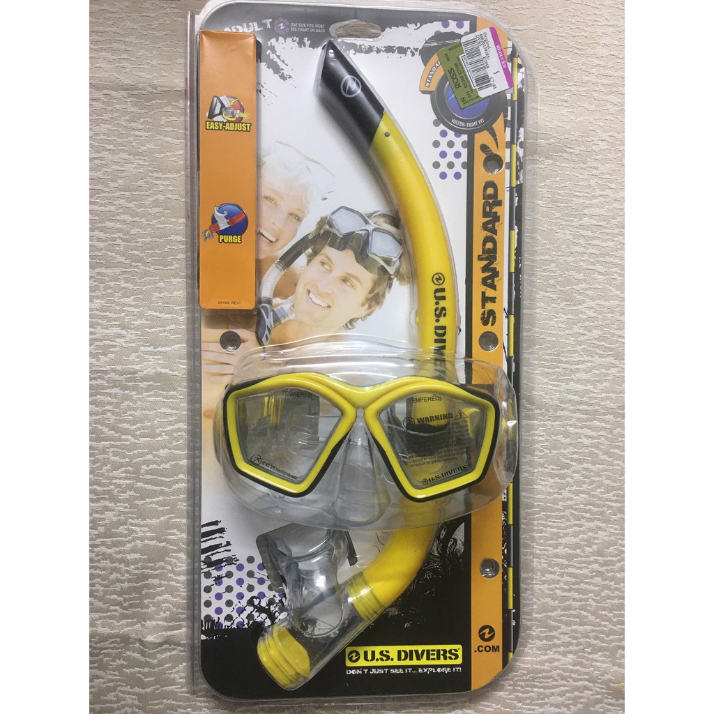 Bộ kính lặn ống thở người lớn cao cấp hiệu U.S.Divers - U.S.Divers adult snorkel set hàng xách tay mỹ