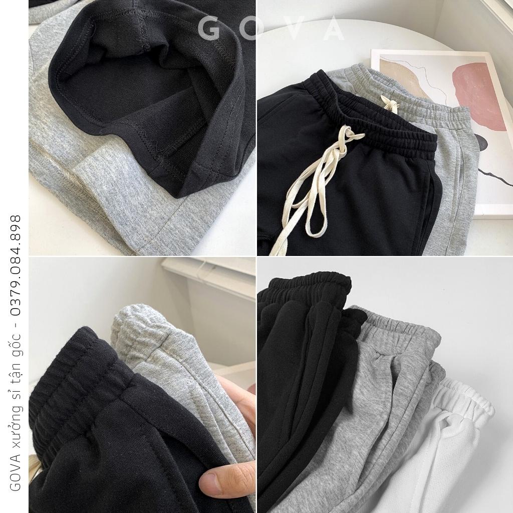 Quần Short NỈ DA CÁ Unisex  Quần Đùi Chất Nỉ Da Cá Nam Nữ Đều Mặc Được Basic GOVA