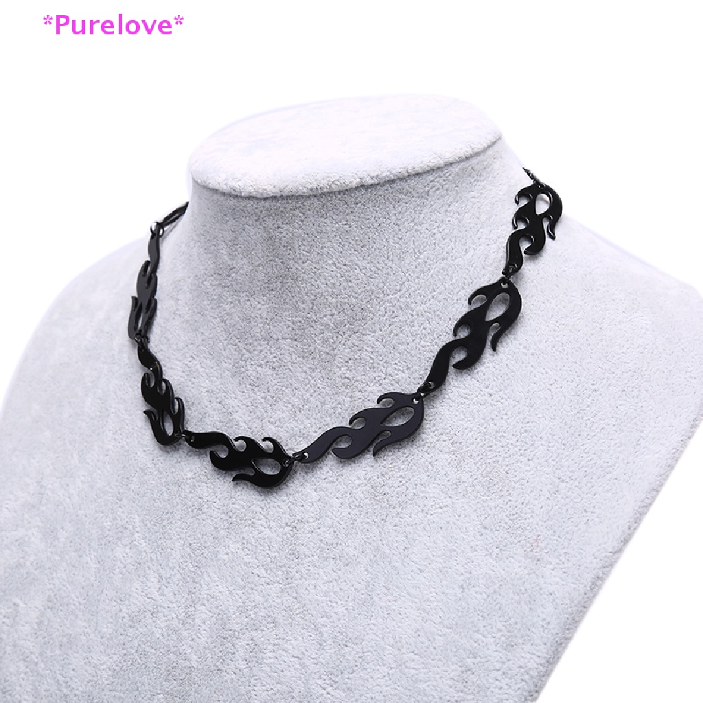 Vòng Cổ Choker Kim Loại Hình Ngọn Lửa Phong Cách Punk Hip Hop Thời Trang Cho Nam Và Nữ Mới