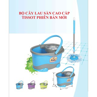 [Tặng Kèm 2 Bông Lau] Bộ Cây Lau Sàn Cao Cấp 💯 tự vắt thông minh