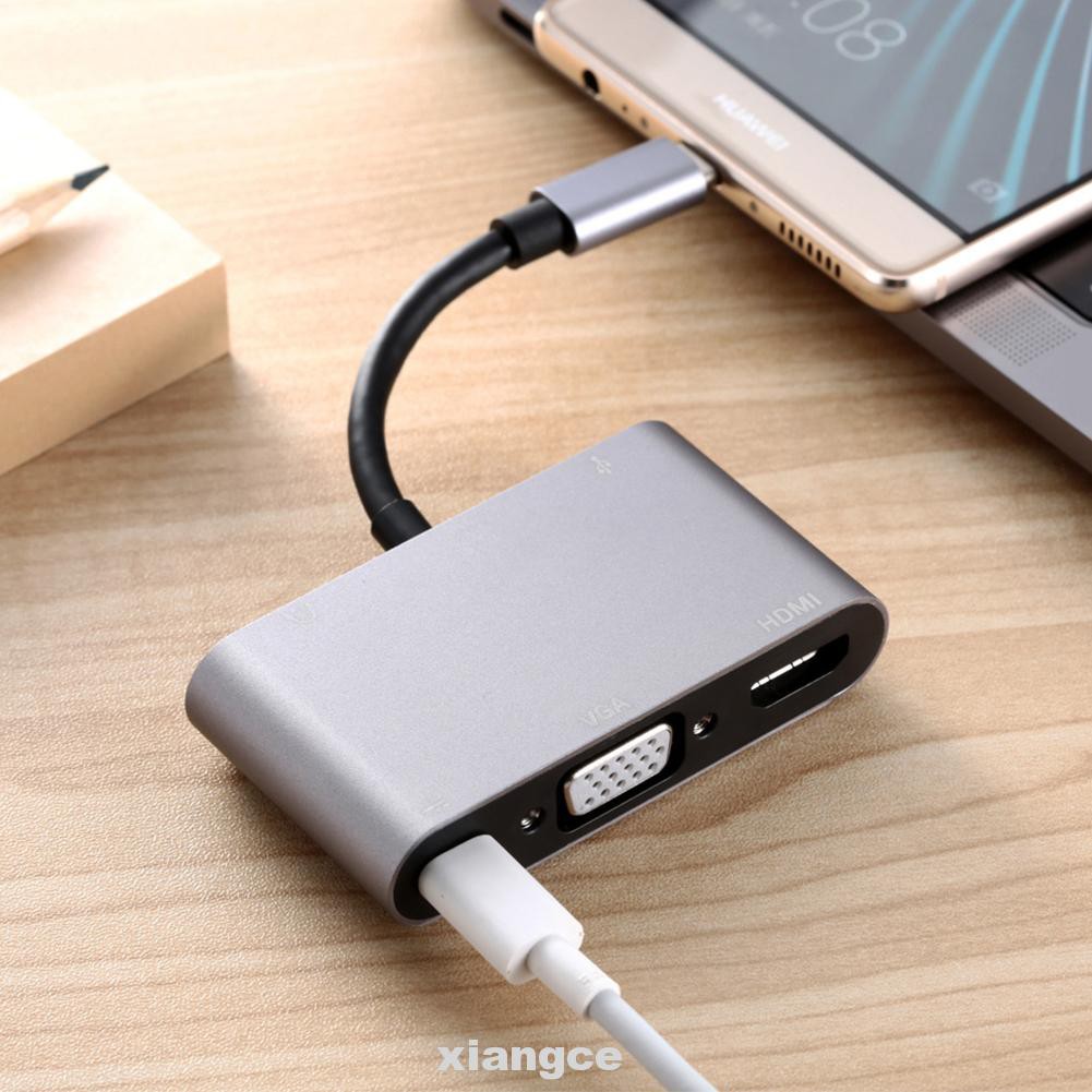 Bộ Chia Cổng Sạc Usb C 5 Trong 1 Bằng Hợp Kim Nhôm