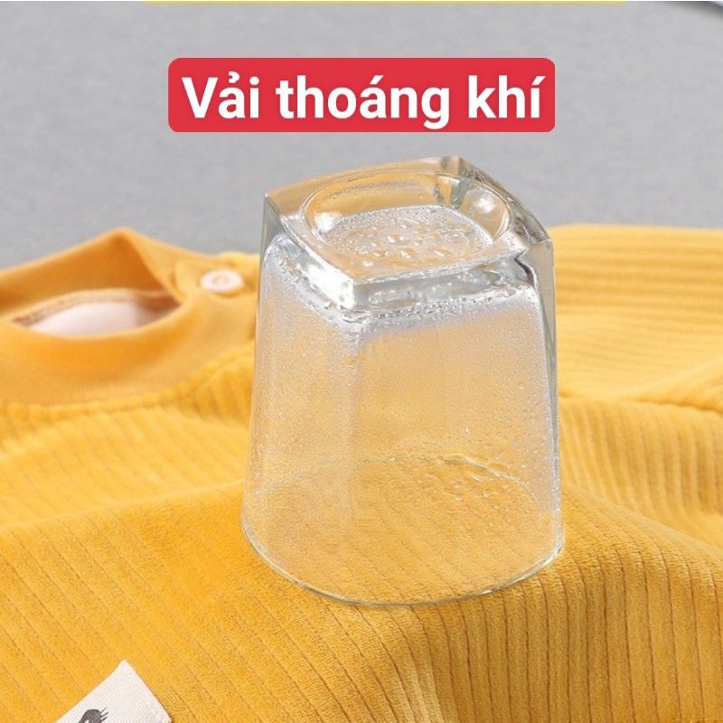 Bộ nhung cao cấp lót nỉ nhung dày ấm hàng quảng châu cho bé trai bé gái 6-28kg