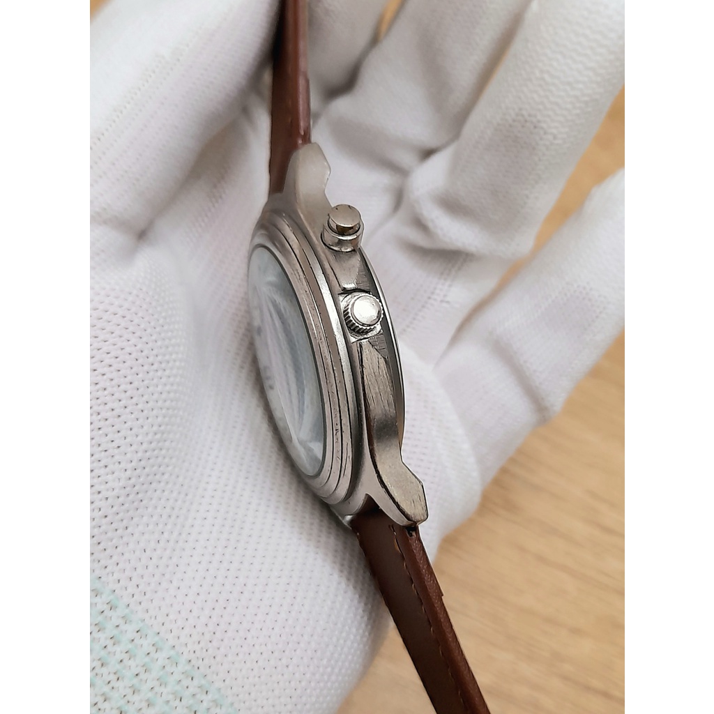 Đồng hồ nam Versales hàng si Nhật mặt kính cong dây da